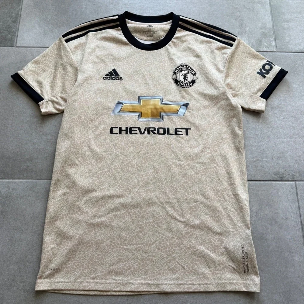 Adidas Authentic Manchester United 2019-20 Away Jersey Linen Black Mens M ED7388